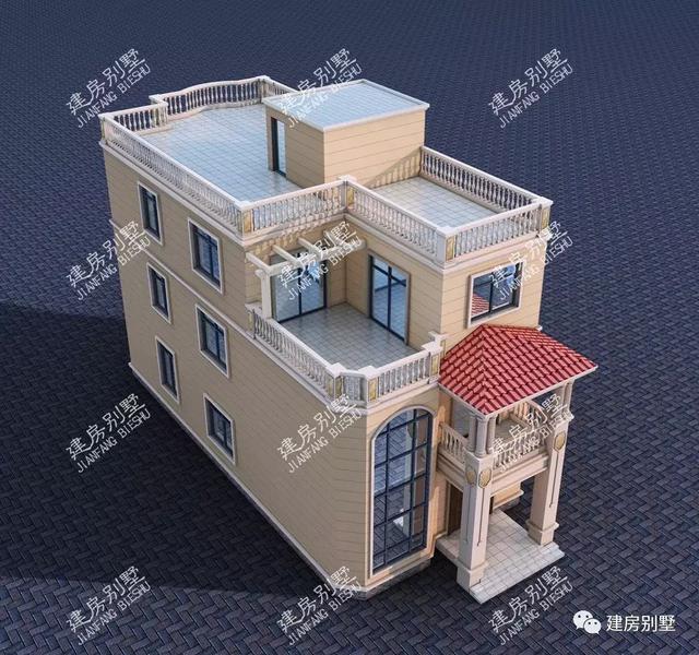 小面寬的鄉(xiāng)村自建房設(shè)計圖，第一棟平屋頂也很美，第二棟建起來30多萬