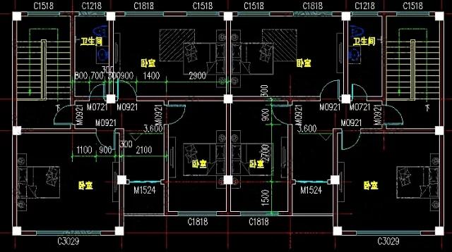 農村兩兄弟雙拼設計圖：35萬單戶有4臥室，現代復古風格相結合！