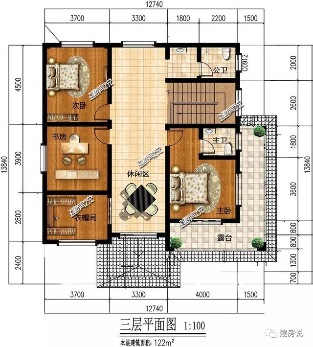 三層別墅設計圖，134㎡有顏有檔次，完勝大豪宅
