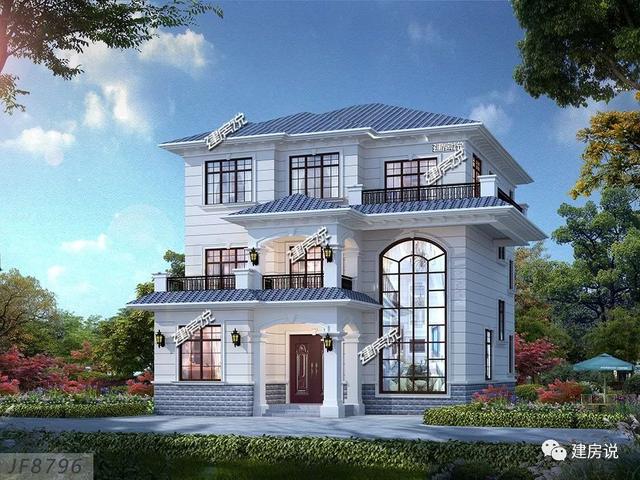 三層別墅設計圖，134㎡有顏有檔次，完勝大豪宅