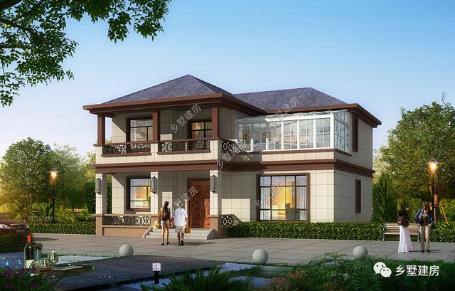 鄉村別墅設計圖，好看實用才是好用，帶有時尚陽光房，讓鄰居踏破門檻！