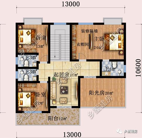 鄉村別墅設計圖，好看實用才是好用，帶有時尚陽光房，讓鄰居踏破門檻！