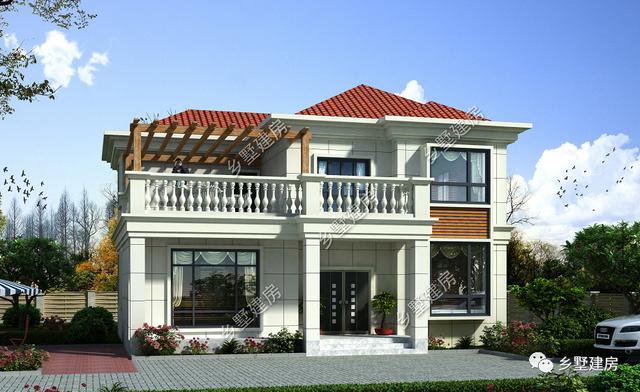 農村朋友最喜歡的小二層別墅設計圖，不挑宅基地，施工簡單超級好！