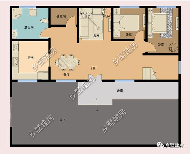 農村朋友最喜歡的小二層別墅設計圖，不挑宅基地，施工簡單超級好！