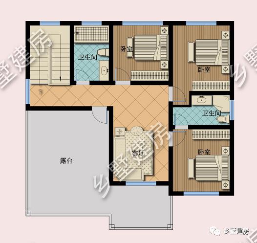 農村朋友最喜歡的小二層別墅設計圖，不挑宅基地，施工簡單超級好！