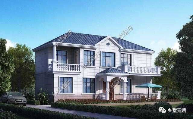 農村朋友最喜歡的小二層別墅設計圖，不挑宅基地，施工簡單超級好！