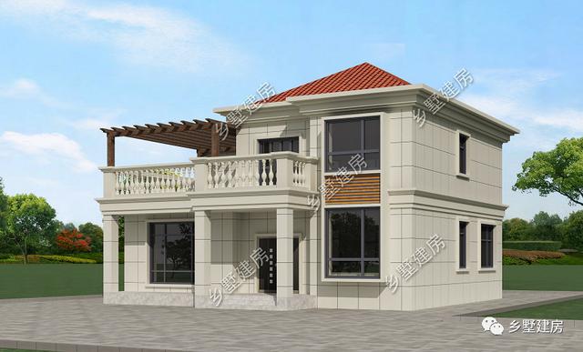 農村朋友最喜歡的小二層別墅設計圖，不挑宅基地，施工簡單超級好！