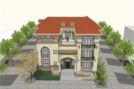 農村三層歐式別墅設計圖，不僅看起來很氣派，住著也寬敞、舒服