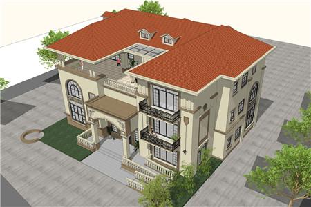 農村三層歐式別墅設計圖，不僅看起來很氣派，住著也寬敞、舒服