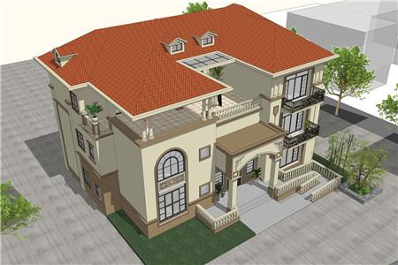 農村三層歐式別墅設計圖，不僅看起來很氣派，住著也寬敞、舒服