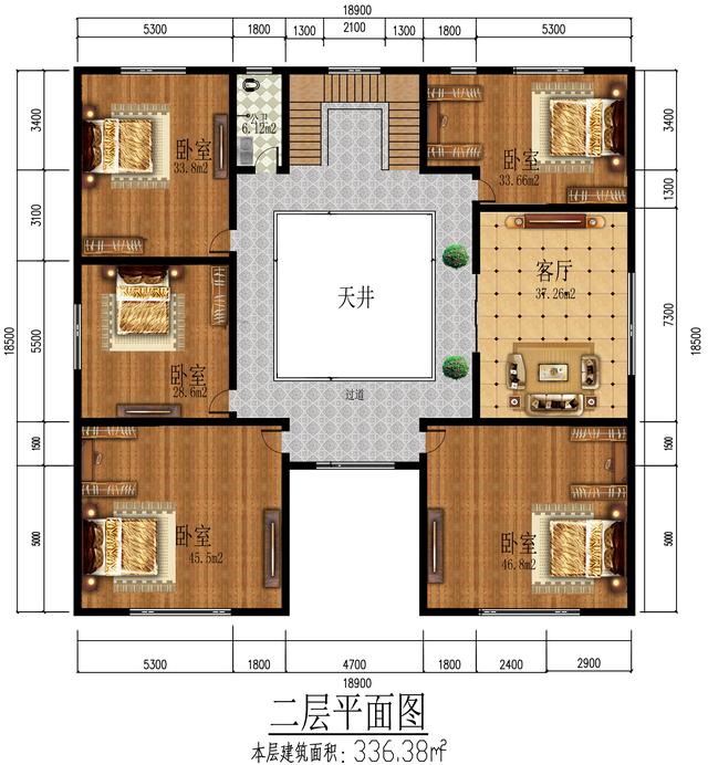這個中國最美四合院別墅設計圖，別墅豪宅之氣爆棚，外觀裝飾恢宏大氣，占地方正