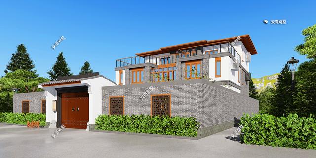 新中式三層別墅設計圖，戶型實用、外觀精美、施工簡單！