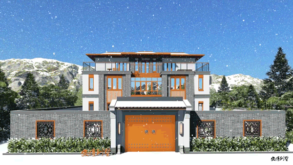 新中式三層別墅設計圖，戶型實用、外觀精美、施工簡單！
