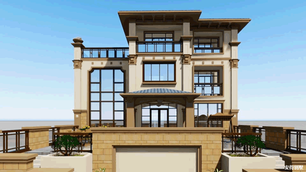 歐式別墅設計圖，這款解決了地勢高差問題的，好看實用簡直帥呆了！