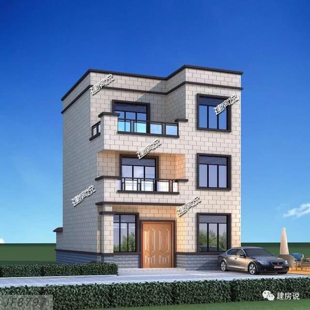 經典別墅設計圖，面寬僅8米，也能建實用好房，讓你風光返鄉