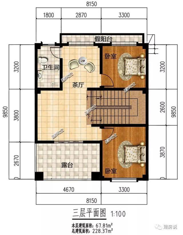 經典別墅設計圖，面寬僅8米，也能建實用好房，讓你風光返鄉
