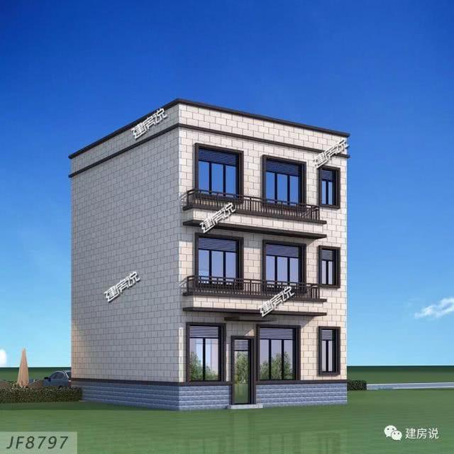 經典別墅設計圖，面寬僅8米，也能建實用好房，讓你風光返鄉