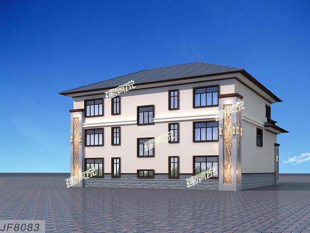 新中式別墅設(shè)計圖，溫州20多歲小伙，花100萬建了棟，把福建人比下去了