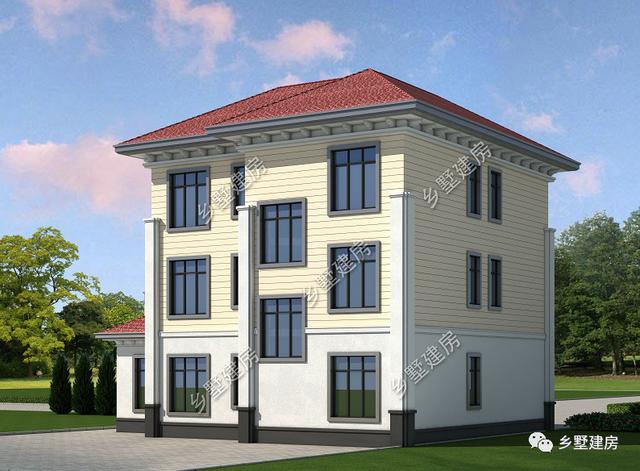 農村三層自建別墅設計圖，車庫+套房+雙露臺，從此開啟品質幸福生活！