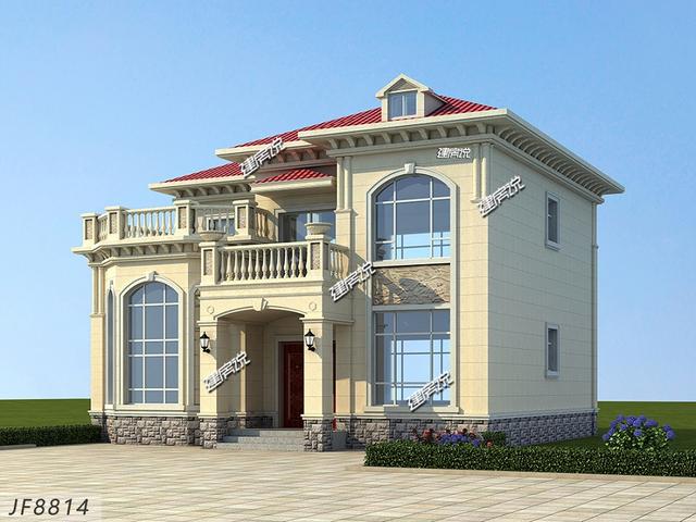 美式二層別墅設(shè)計(jì)圖，四川大叔28萬(wàn)建了棟別墅，驚艷全村，簡(jiǎn)直比四川妹子還火辣