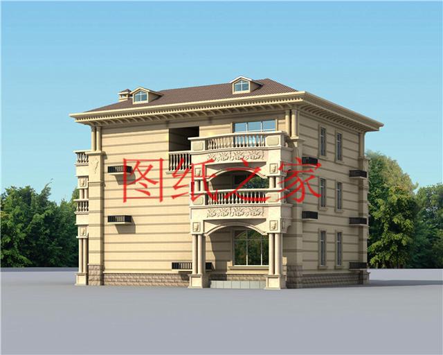 開間15米的三層別墅設計圖，美觀大氣、舒適實用，造價50萬左右！