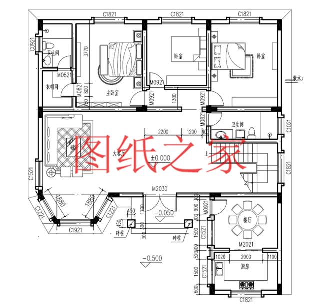 開間15米的三層別墅設計圖，美觀大氣、舒適實用，造價50萬左右！