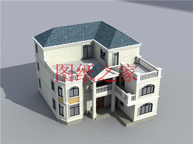 開間15米的三層別墅設計圖，美觀大氣、舒適實用，造價50萬左右！