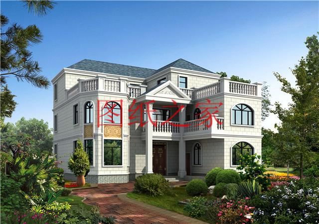 開間15米的三層別墅設計圖，美觀大氣、舒適實用，造價50萬左右！