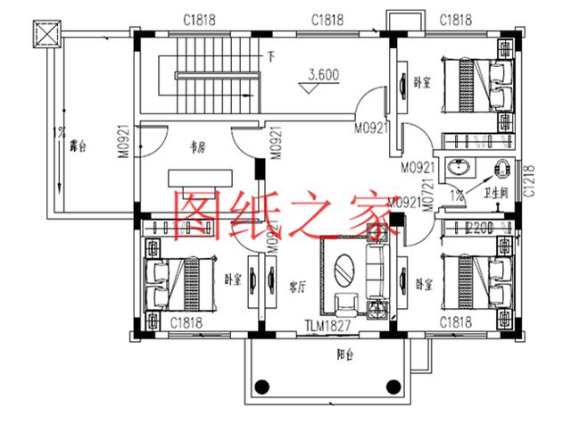 110平米的二層別墅設計圖，開間13米造價只要20萬，非常經濟實惠！