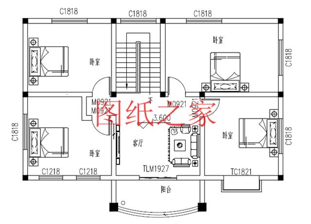 110平米的二層別墅設計圖，開間13米造價只要20萬，非常經濟實惠！