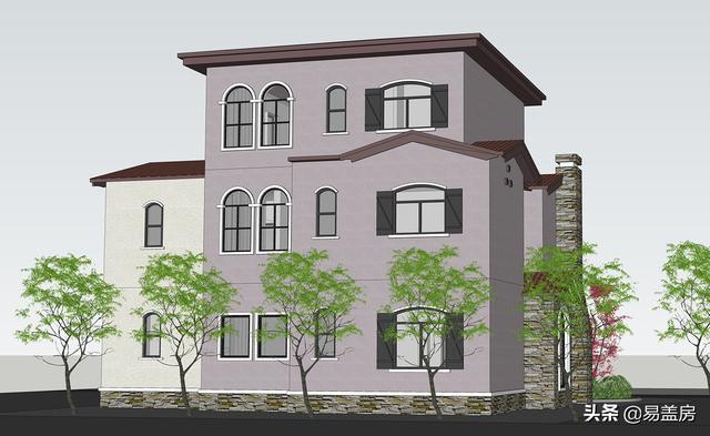 52萬浙江歐式別墅設(shè)計圖，空間通透，自住同時也能出租，農(nóng)村建一棟真合適