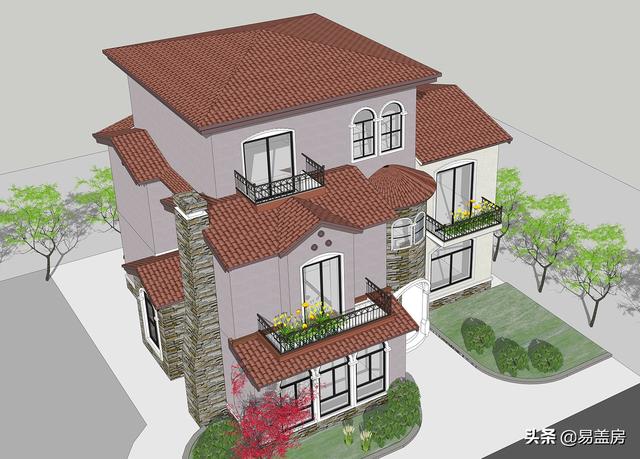 52萬浙江歐式別墅設(shè)計圖，空間通透，自住同時也能出租，農(nóng)村建一棟真合適