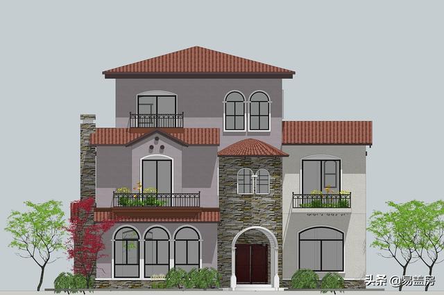 52萬浙江歐式別墅設(shè)計圖，空間通透，自住同時也能出租，農(nóng)村建一棟真合適