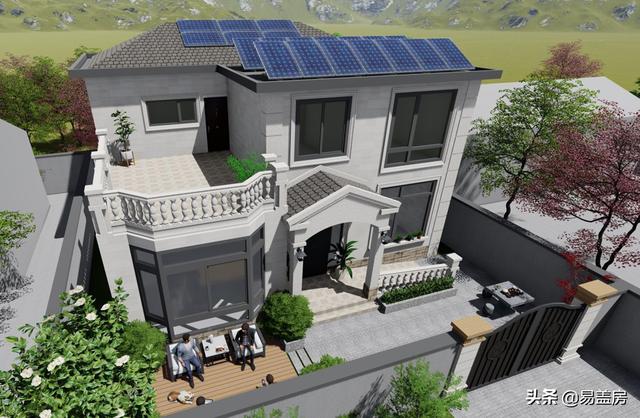 歐式別墅設計圖，河北農村39萬建起，有露臺可停車，室內輪椅使用沒問題，真舒服