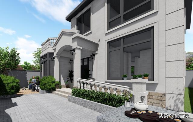 歐式別墅設計圖，河北農村39萬建起，有露臺可停車，室內輪椅使用沒問題，真舒服