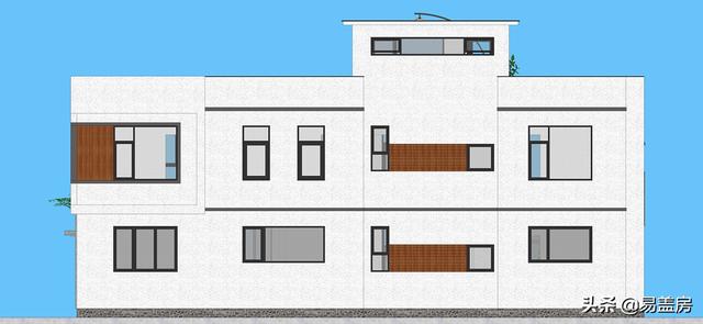 農(nóng)村別墅設(shè)計(jì)圖，平屋頂帶庭院，北京現(xiàn)代小院通透開(kāi)闊，老人都稱贊