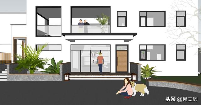 現代別墅設計圖，56萬帶車庫佛堂，開敞設計大氣十足，還有屋頂隔熱！