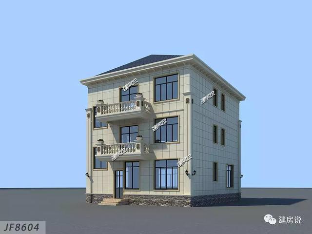 帶車庫的歐式別墅設計圖，123平34萬建，分分鐘秒殺商品房