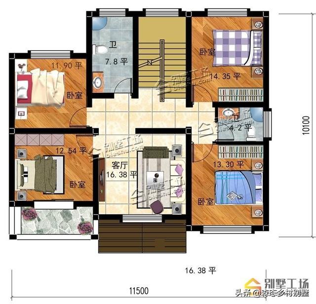 曬曬客戶新建的農村三層小別墅及設計圖，造價40萬能拿下嗎？