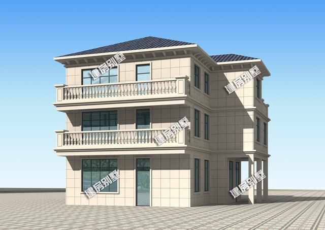 12x13.5三層簡單別墅設計圖，占地98平，二層空間超過140平