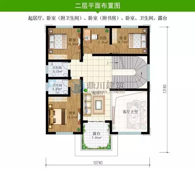 5款三層小別墅設計圖，農村房子這樣建夠大氣夠體面，復式客廳+大露臺