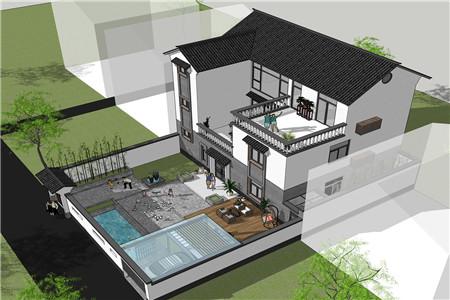 2026年新款中式風格農村三層別墅設計圖，外觀好，空間大