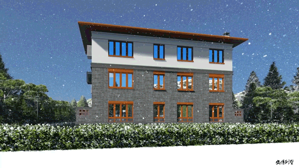 農村三層新中式別墅設計圖戶型實用，造型設計上更加符合現代人對審美的要求