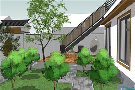 鄉村一層別墅設計圖，外觀小巧精致，透著中國傳統氣息