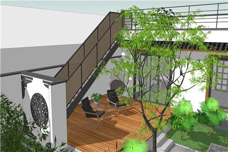 鄉村一層別墅設計圖，外觀小巧精致，透著中國傳統氣息