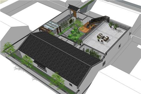 鄉村一層別墅設計圖，外觀小巧精致，透著中國傳統氣息