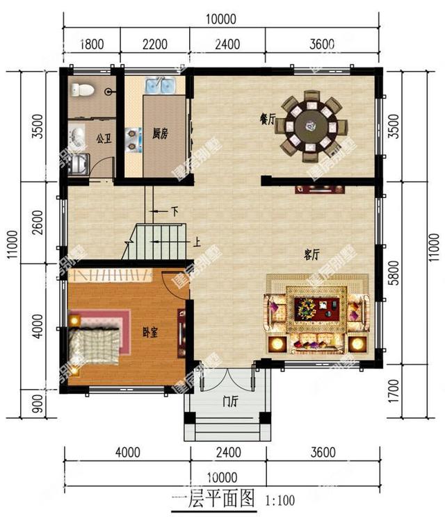 3款開間10米的農村自建房設計圖，特別適合北方建