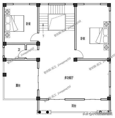 歐式三層農村別墅設計圖，大氣又接地氣，非常方正大氣