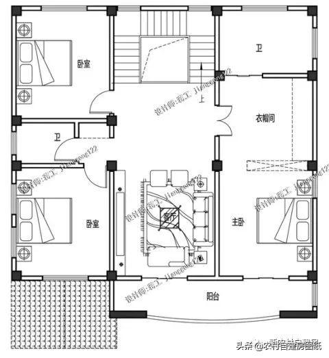 歐式三層農村別墅設計圖，大氣又接地氣，非常方正大氣