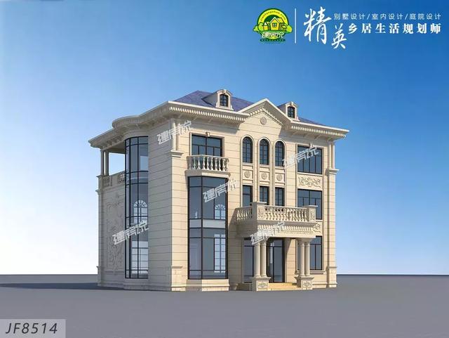 豪華別墅設計圖，江西老表花52萬建了棟，雍容華貴，人人夸他有本事